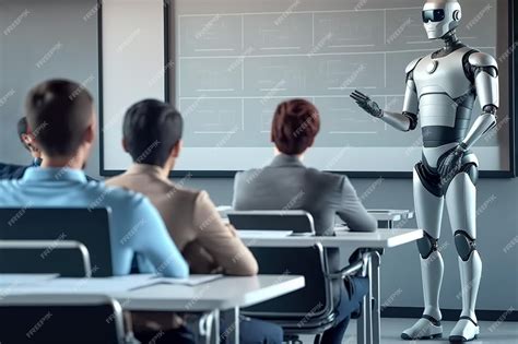 Premium Photo | Robot teacher transforming the classroom the future of education Generative AI