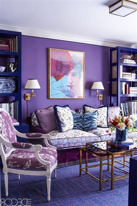 52+ Glamorous And Modern Violet Interior Design | Purple living room ...