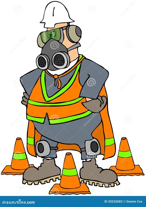 Safety Man stock illustration. Illustration of cartoon - 20255083