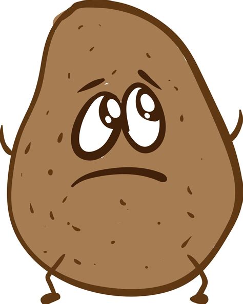 Sad potato, illustration, vector on white background. 13517673 Vector Art at Vecteezy