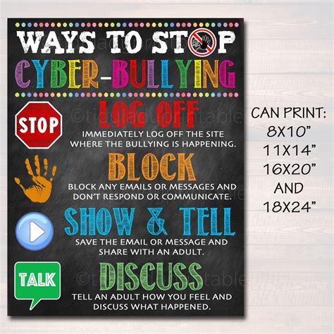 Stop Cyber-Bullying Poster | TidyLady Printables