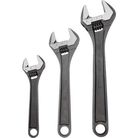 Bahco Adjustable Spanner Set, Steel, Set Of 3 ADJUST 3 | Cromwell Tools