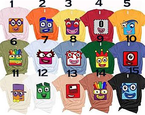 Numberblocks Costume Halloween Number Blocks Characters - Etsy