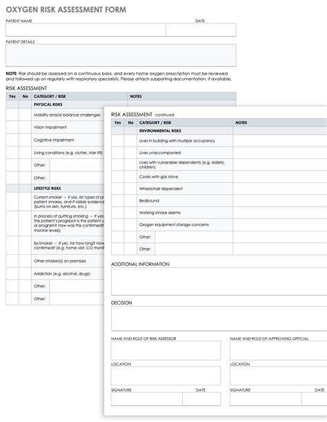 Printable Health Risk Assessment Form - Printable Form, Templates and Letter