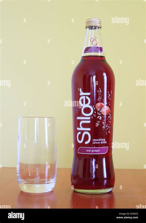 Bottle of Schloer Red Grape Sparkling Juice Drink Stock Photo - Alamy