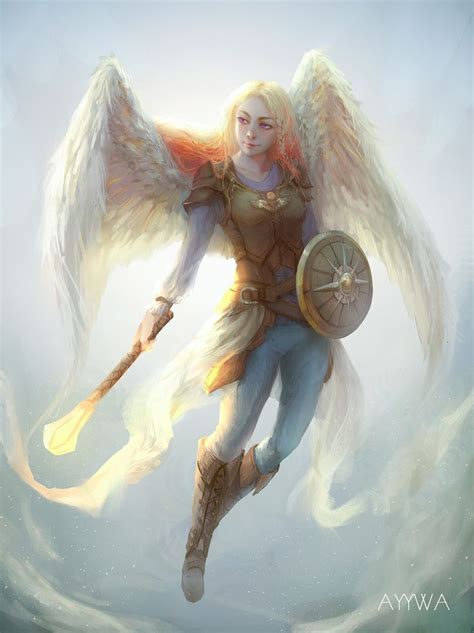 Aasimar light cleric, Ori Mori on ArtStation at https://www.artstation.com/artwork/68DYN6 ...