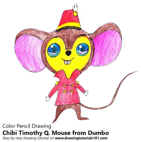 Chibi Timothy Q. Mouse from Dumbo Colored Pencils - Drawing Chibi ...