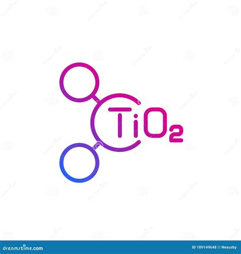 Titanium Dioxide Molecule, Vector Line Icon Stock Vector - Illustration of formula, linear ...