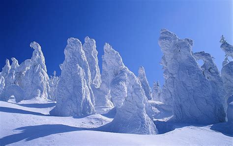 White rock formation, winter, snow, mountains, ice HD wallpaper | Wallpaper Flare