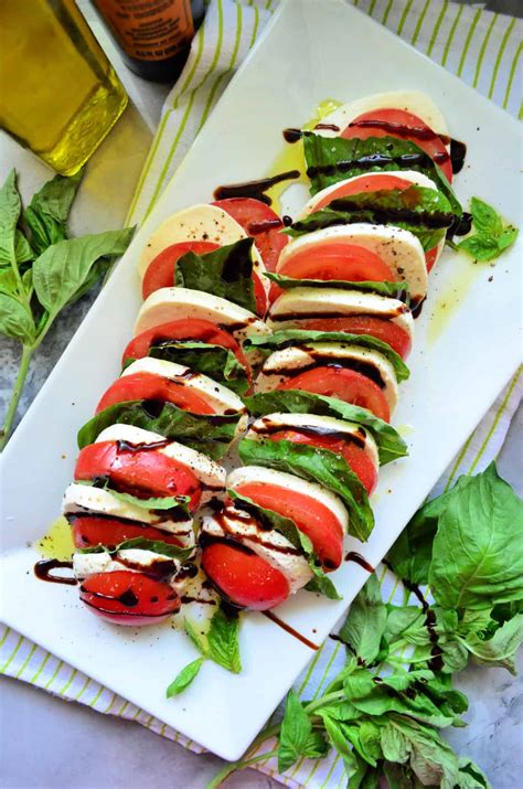 Insalata Caprese with Balsamic Reduction Sauce - Katie's Cucina