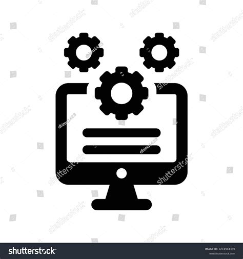 System Icon Black Vector Graphics Stock Vector (Royalty Free ...