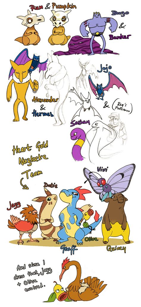 Some Nuzlocke Pokemon by french-teapot on DeviantArt