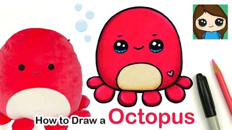 How to Draw a Cute Octopus Easy | Squishmallows - YouTube | Art drawings for kids, Kawaii ...