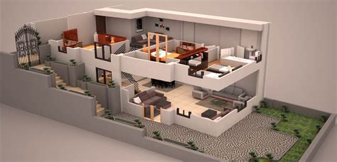 Duplex 3d plan | House design, Duplex house plans, House plans