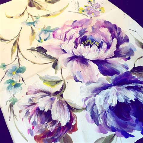 Purple rose | Floral art, Floral artwork, Watercolor flowers