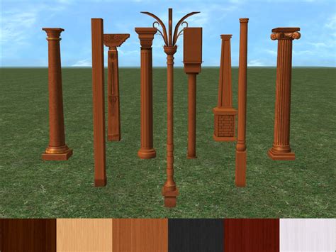 Mod The Sims - Base Game Columns Recoloured.