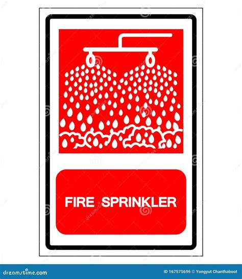 Fire Sprinkler Symbol Sign, Vector Illustration, Isolate on White ...