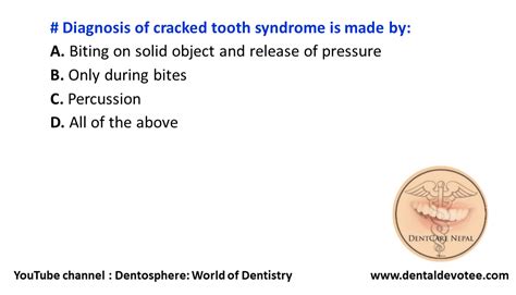 Dentosphere : World of Dentistry: Diagnosis of cracked tooth syndrome