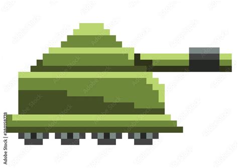 Pixel art tank Stock Vector | Adobe Stock