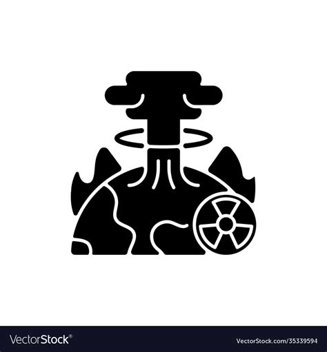 Apocalypse black glyph icon Royalty Free Vector Image