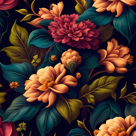 Premium Photo | Abstract art flower pattern illustration, beauty ...