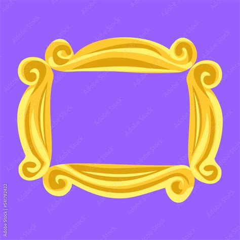 Picture Frame Friends Door | Yellow Frame Tv Series Friends - Clip Art Library