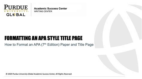 Apa 6th Ed Title Page