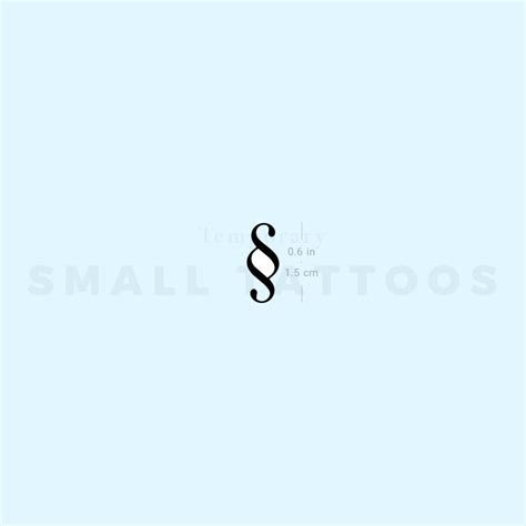 Section Sign Temporary Tattoo (Set of 3) – Small Tattoos