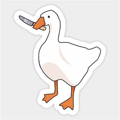 Goose with a knife by kamyshek89 | Goose drawing, Duck, Stickers