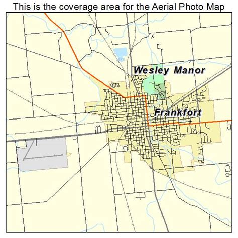 Aerial Photography Map of Frankfort, IN Indiana