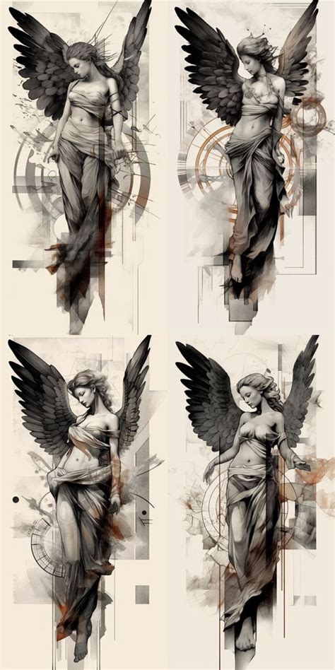 Abstract Tattoo, Art Tattoo, Birds Tattoo, Angel Drawing, Angel Sketch ...