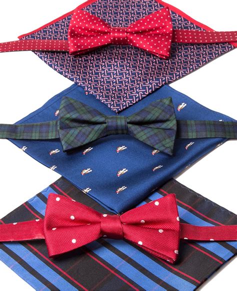 Tommy Hilfiger Bow Tie & Pocket Square Sets - Ties & Pocket Squares ...