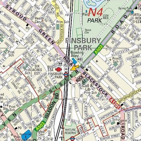 Map of Finsbury Park | Finsbury Park | Pinterest | Parks and Maps