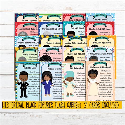 Free Printable Black History Flashcards - Printable Word Searches