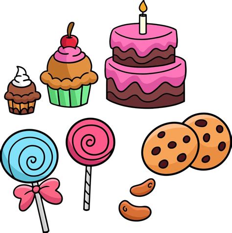 Candies Cake Cartoon Colored Clipart 8944205 Vector Art at Vecteezy