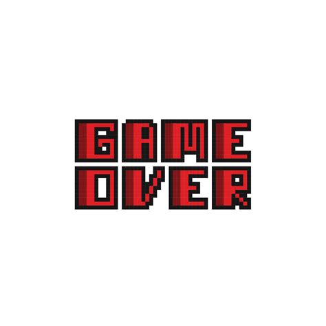 red game over text in pixel art style 27711834 Vector Art at Vecteezy