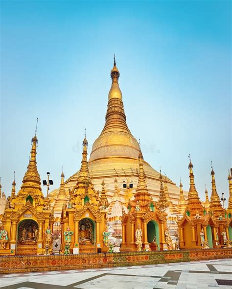 Shwedagon Pagoda in Yangon. Myanmar. Stock Photo - Image of great ...