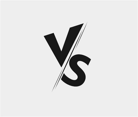 Premium Vector | Versus sign. Black and white symbol