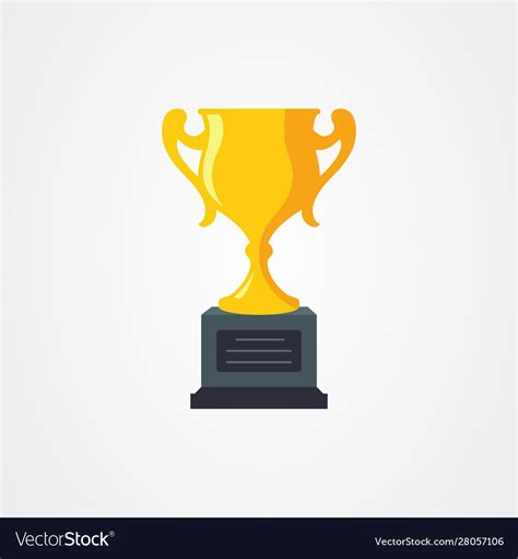 Trophy logo icon golden winner cup symbol Vector Image