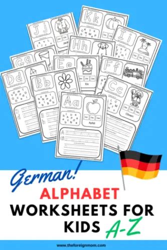 German Alphabet Worksheets For Kids: Learn German in a Fun and Engaging Way