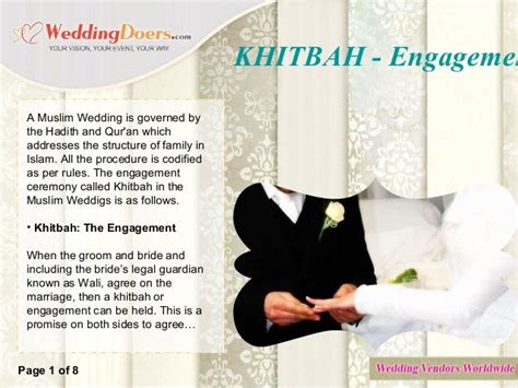 Khitbah engagement ceremony in muslim marriage