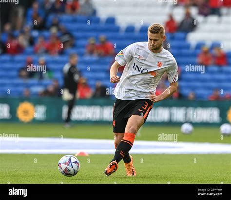 Matthijs De Ligt of the Netherlands during the pre-game warmup Stock ...