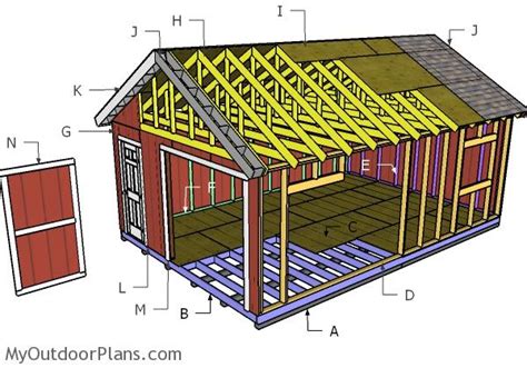 16x24 Shed Plans | MyOutdoorPlans | Free Woodworking Plans and Projects ...