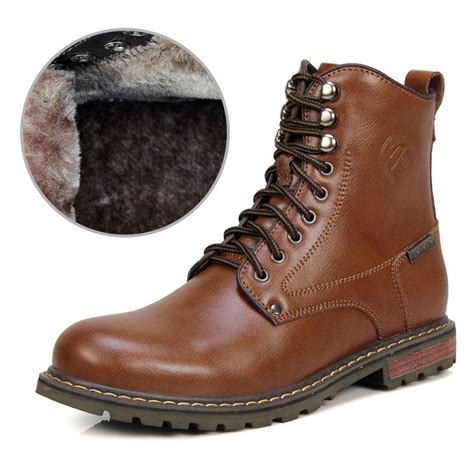 SERENE Brand Winter Mens Boots Casual Cow Leather Boots British Retro ...