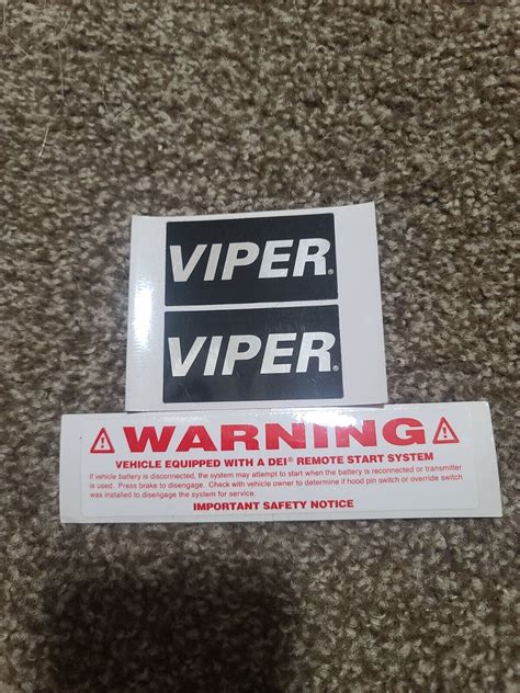 Viper Car Alarm Window Stickers Double Sided Decals Theft Deterrent Original for Sale - emgCarTech