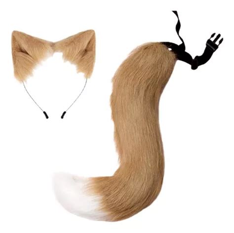 Khaki Fur Cat Ears Tail Costume Kits | Parcelamento sem juros