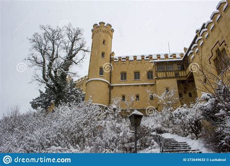 Hohenschwangau Castle in the Middle of Winter Full of Snow Stock Photo - Image of germany ...