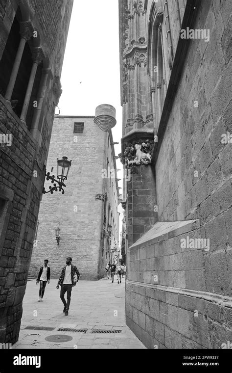 Barcelona, Spain. Gothic Quarter in Barcelona Stock Photo - Alamy