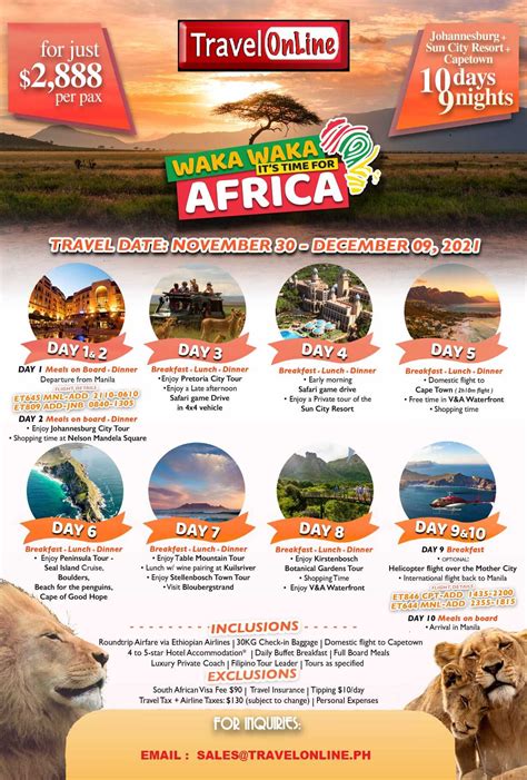 2021 AFRICA ALL IN TOUR PACKAGES - TravelOnline Philippines