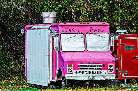Hot Pink Food Truck Free Stock Photo - Public Domain Pictures